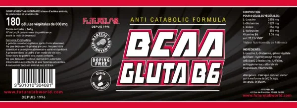 BCAA GLUTA B6            180 gélules végétales